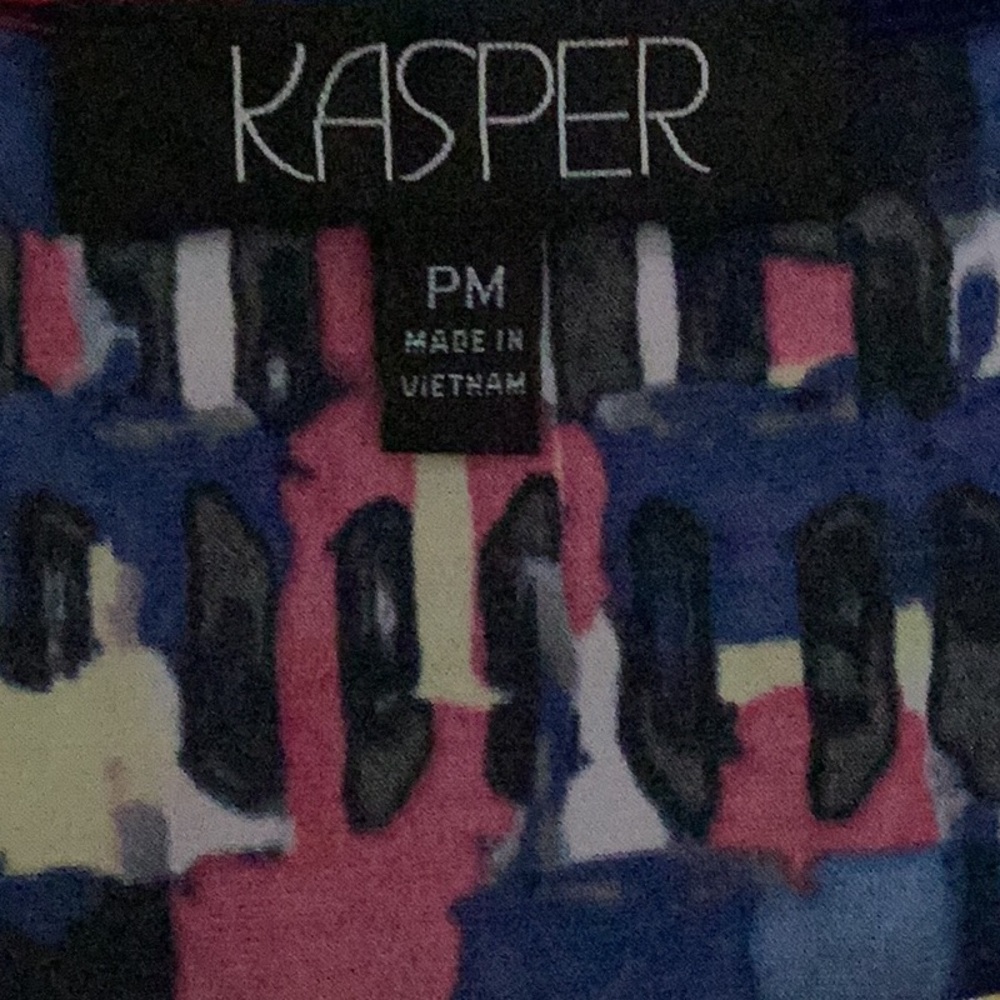 Kasper Multicolor Abstract Top - Picture 3 of 5